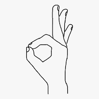 OK symbol hand gesture